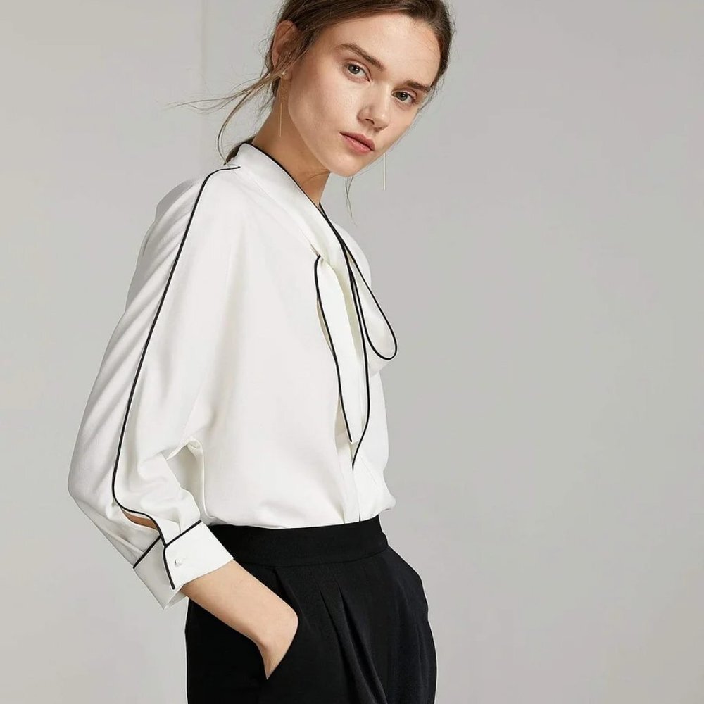 J.ING Bolt White Contrast Top - Picture 6 of 9